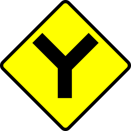 Y-dopravnÃ­ znaÄka pozor vektorovÃ© ilustrace