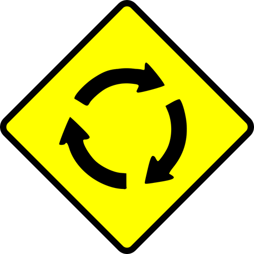 Rotonda PRECAUCIÃ“N signo vector de la imagen