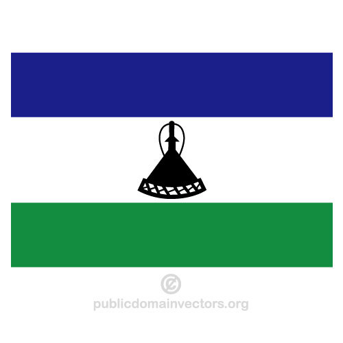 Lesotho-Vektor-flag