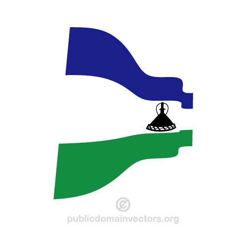 BÃ¸lgete Lesothos flagg