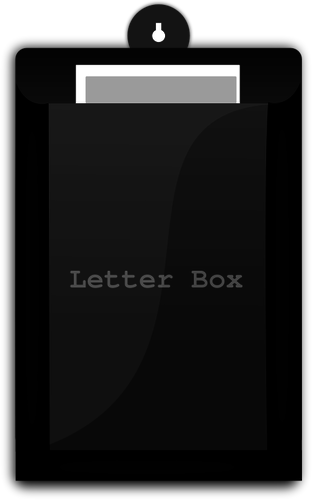 IlustraÅ£ie vectorialÄƒ a caseta de alb ÅŸi negru scrisoare