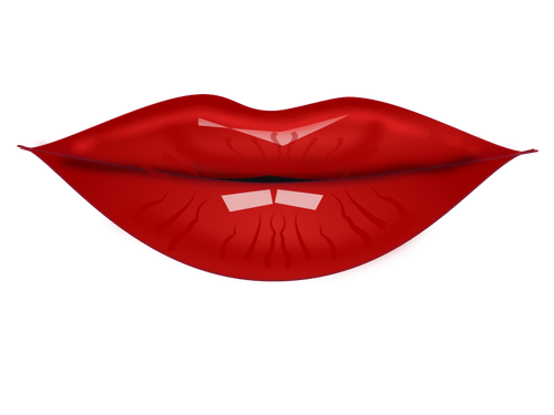 Vektor ilustrasi sensual wanita bibir
