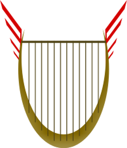 Lyre musical instrument icon
