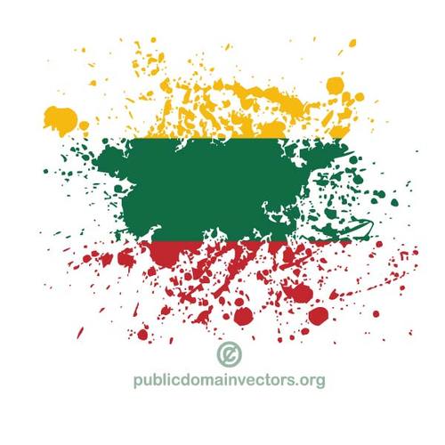BlÃ¤ck splatter med fÃ¤rger av litauiska flaggan