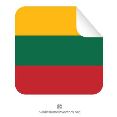Drapeau de la Lituanie carrÃ© autocollant