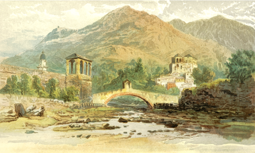 Vintage italienischen Landschaft