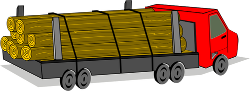 Logboekregistratie vrachtwagen vector afbeelding