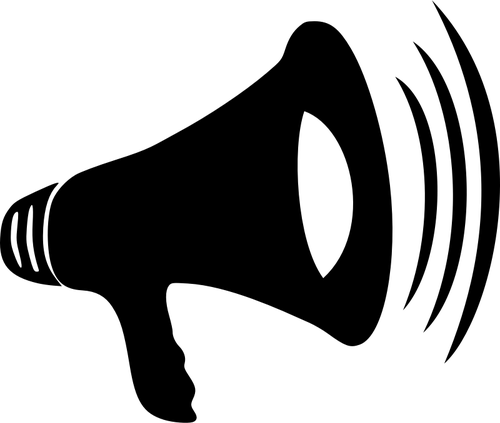 HlasitÃ½ megafon vektorovÃ© ilustrace