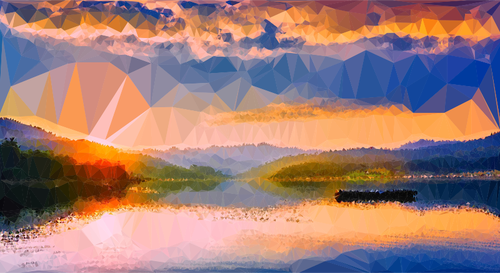 Low poly lake