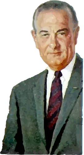 Immagine vettoriale ritratto di Lyndon B Johnson