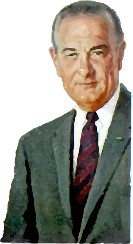 Lyndon Johnson B portret vector imagine