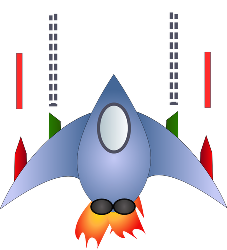 Image de vecteur pour le vaisseau spatial dessin animÃ©