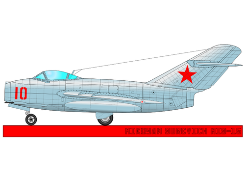 MilitÃ¤ra flygplan MIG-15 vektor
