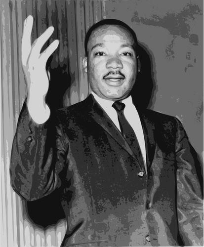 Martin Luther King Jr. pÅ™ednÃ­ portrÃ©t vektorovÃ© ilustrace