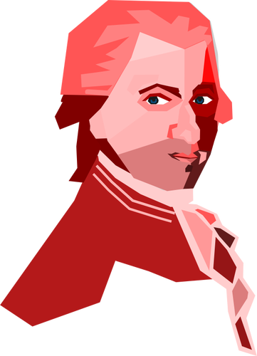 Portrait von Mozart-Vektorgrafik