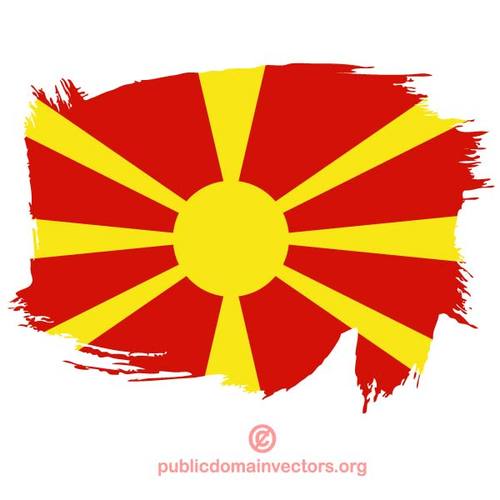 Geschilderde vlag van MacedoniÃ«