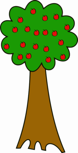 KreskÃ³wka obraz drzewa z jabÅ‚kami