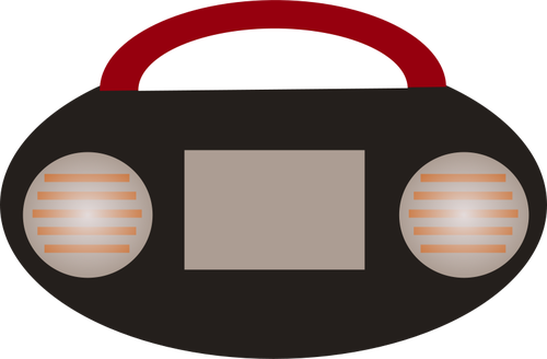 Radio cassette player vector de la imagen