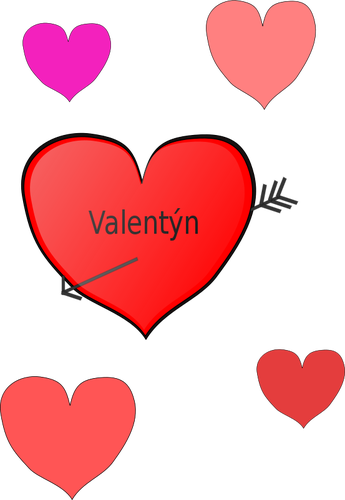 ValentÃ½n symbolem vektorovÃ© ilustrace