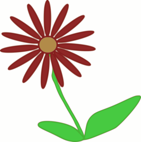 RÃ¸d daisy vector illustrasjon