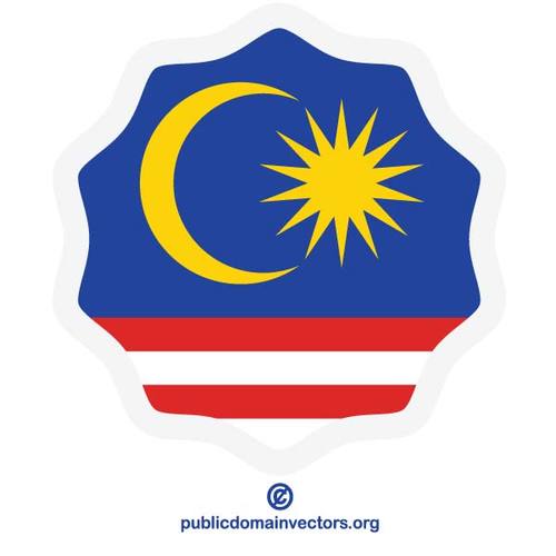 Flaga Malezji okrÄ…gÅ‚e naklejki