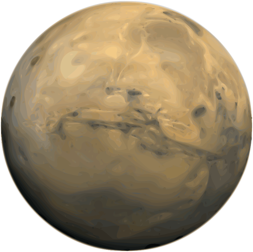 Planeet Mars vector afbeelding