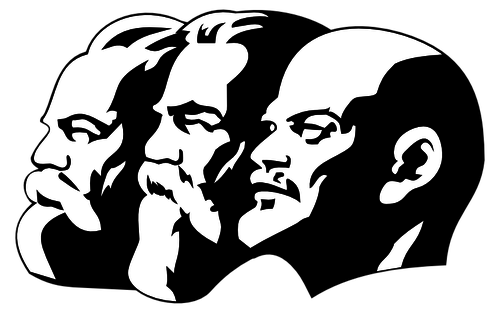Imagem de vetor de retrato de Marx, Engels e LÃªnin