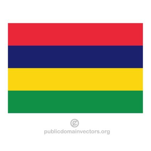 Bandiera di Mauritius vettoriale