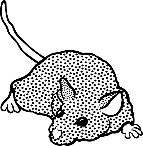 Clipart del mouse fiacchi in bianco e nero