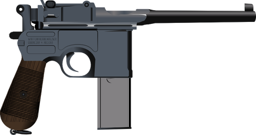 Pistol Mauser C96 vector imagine