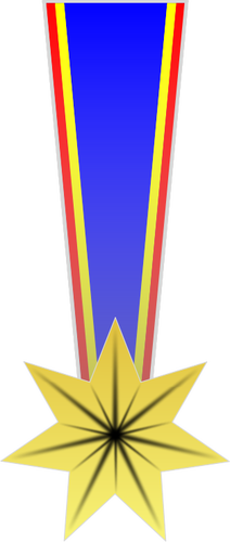 Immagine vettoriale militare medaglia a forma di stella