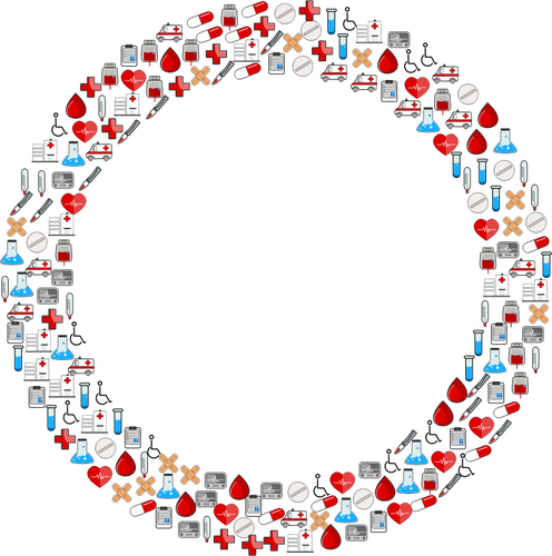 Icone mediche del cerchio immagine