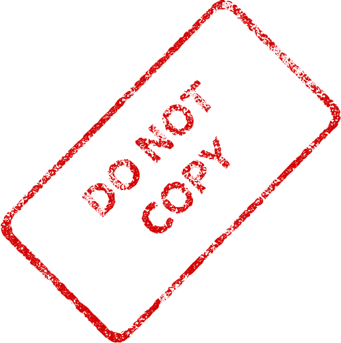 Rojo "No copiar" sello vector de la imagen