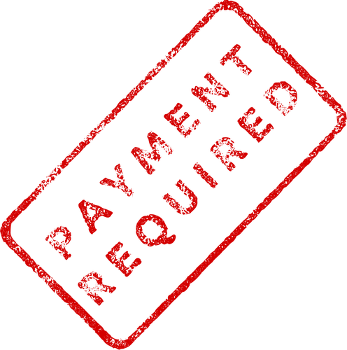 Red "Payment required" Stamp vector drawing
