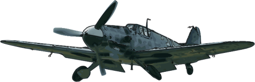 Messerschmidt Bf109G fly vektorgrafikk utklipp