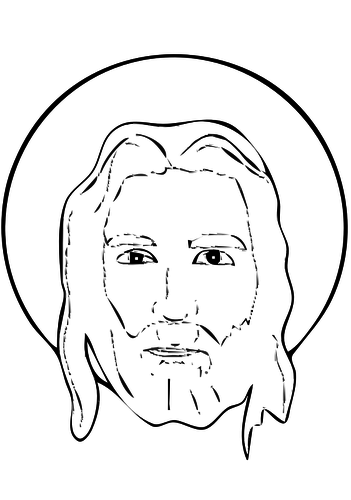 Ansiktet av Christ blyanttegning