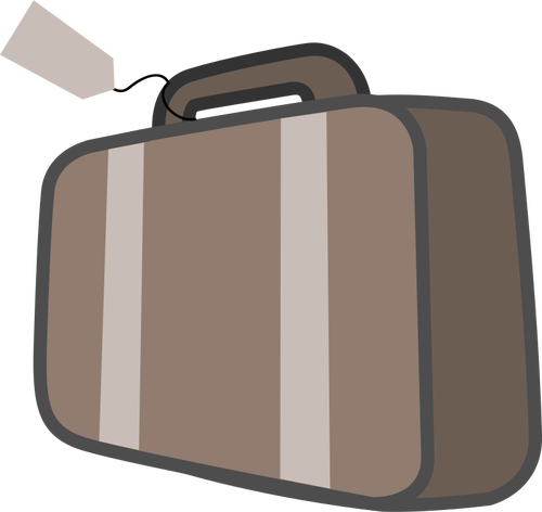 Immagine di vettore di bagagli con maniglia e tag
