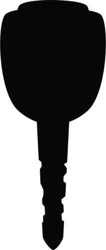 Zwart silhouet vector afbeelding van auto deur sleutel