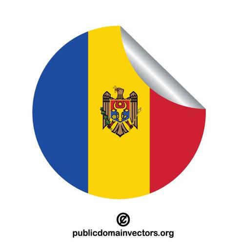 Flagga av Moldavien inuti klistermÃ¤rke