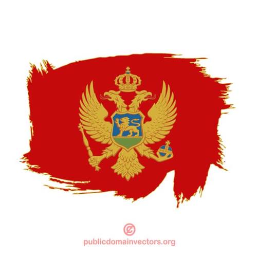Geschilderde vlag van Montenegro