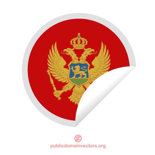 KlistermÃ¤rke med flagga Montenegro