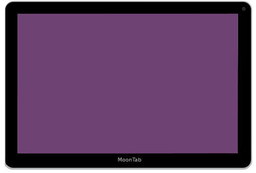 Moontab tablet PC vektorovÃ© ilustrace
