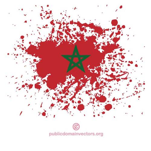 MarockÃ¡ vlajka uvnitÅ™ inkoust postÅ™ik tvar