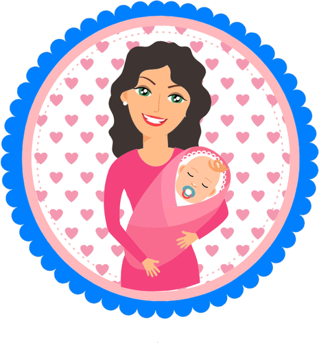 Mutter hÃ¤lt eine Baby-illustration