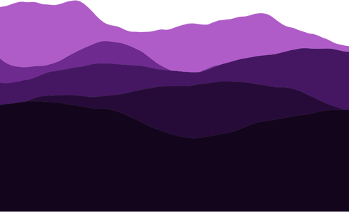 Silueta de las montaÃ±as en tonos violetas