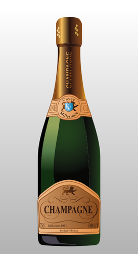 Flasche Champagner Vektor Clip Art-illustration