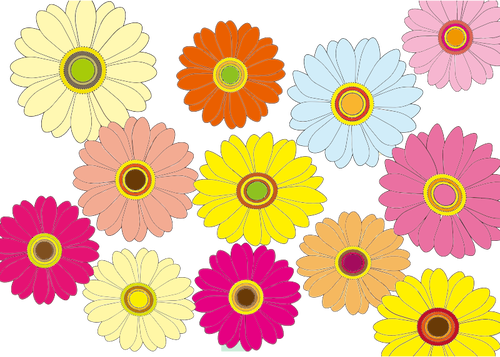 Flori multicolore