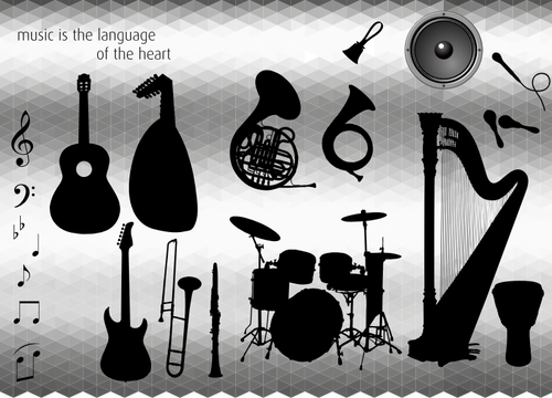 Muziekinstrumenten vector afbeelding