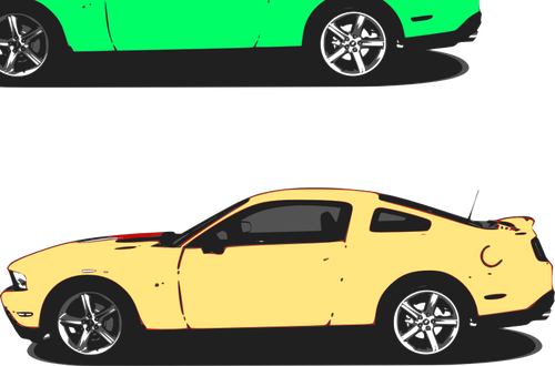 Vector bildet av gule Mustang