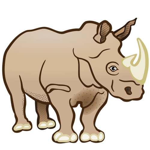 Outlined rhino